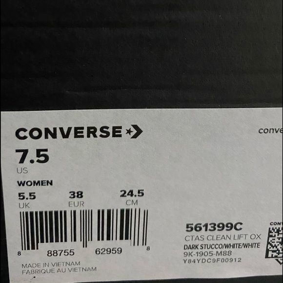 Converse Ctas Platform Clean Lift Le Dark Stucco W - Picture 6 of 6